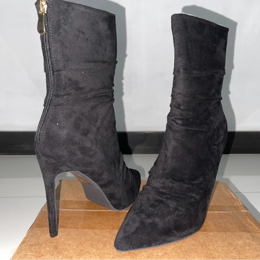 Fashion Nova Black Heeled Boots